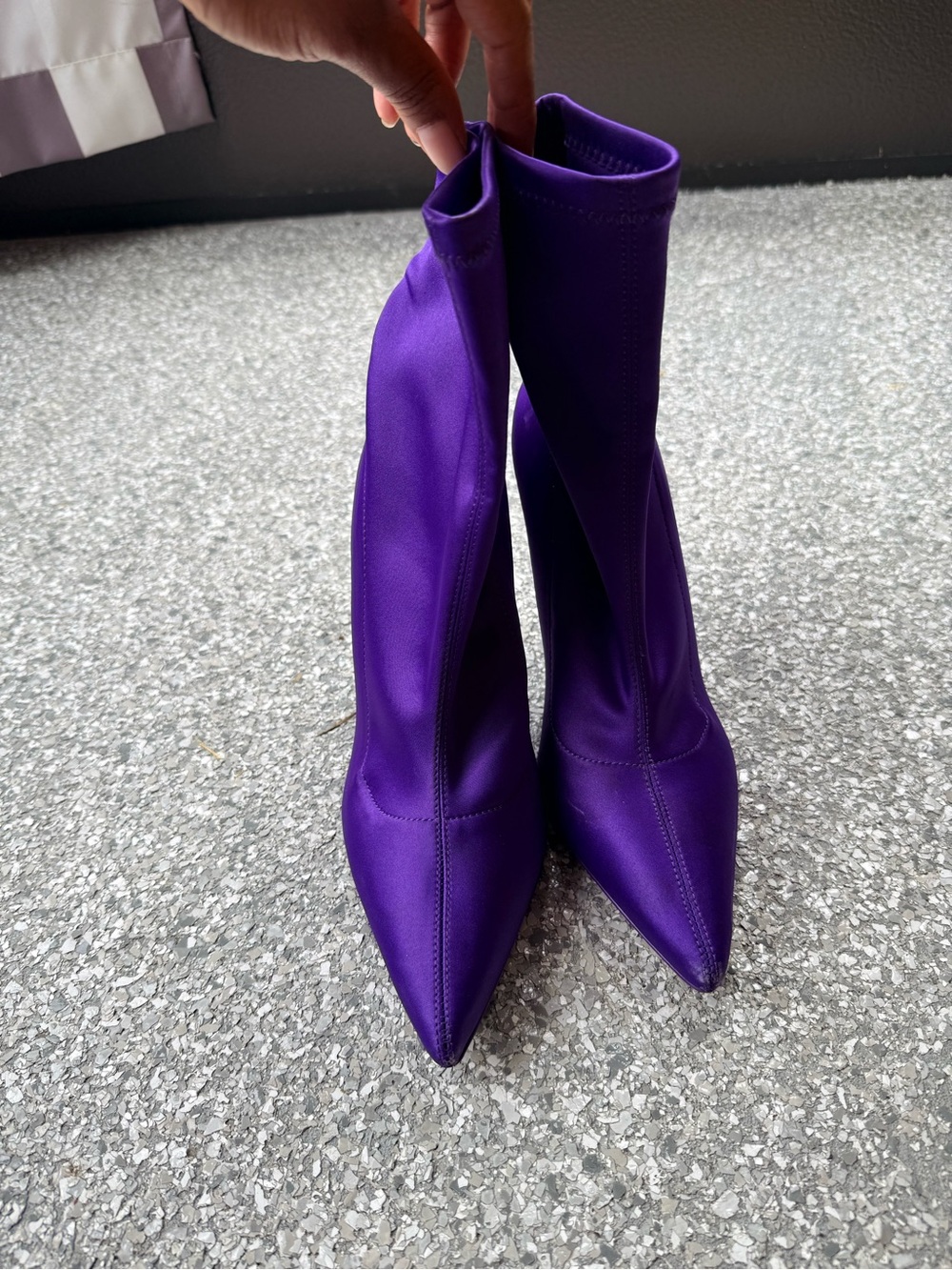 ALDO Violet Stretch Pointed-Toe Sock Heeled Boots